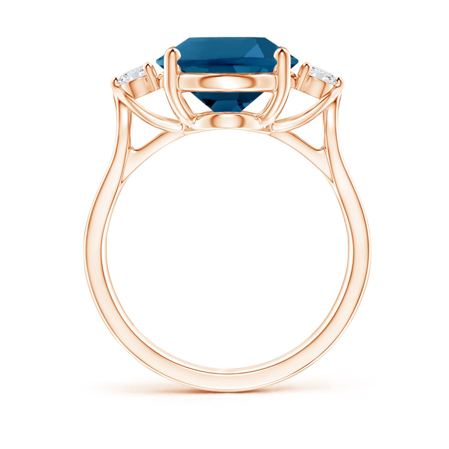 AAAA- London Blue Topaz / 5.77 CT / 14 KT Rose Gold