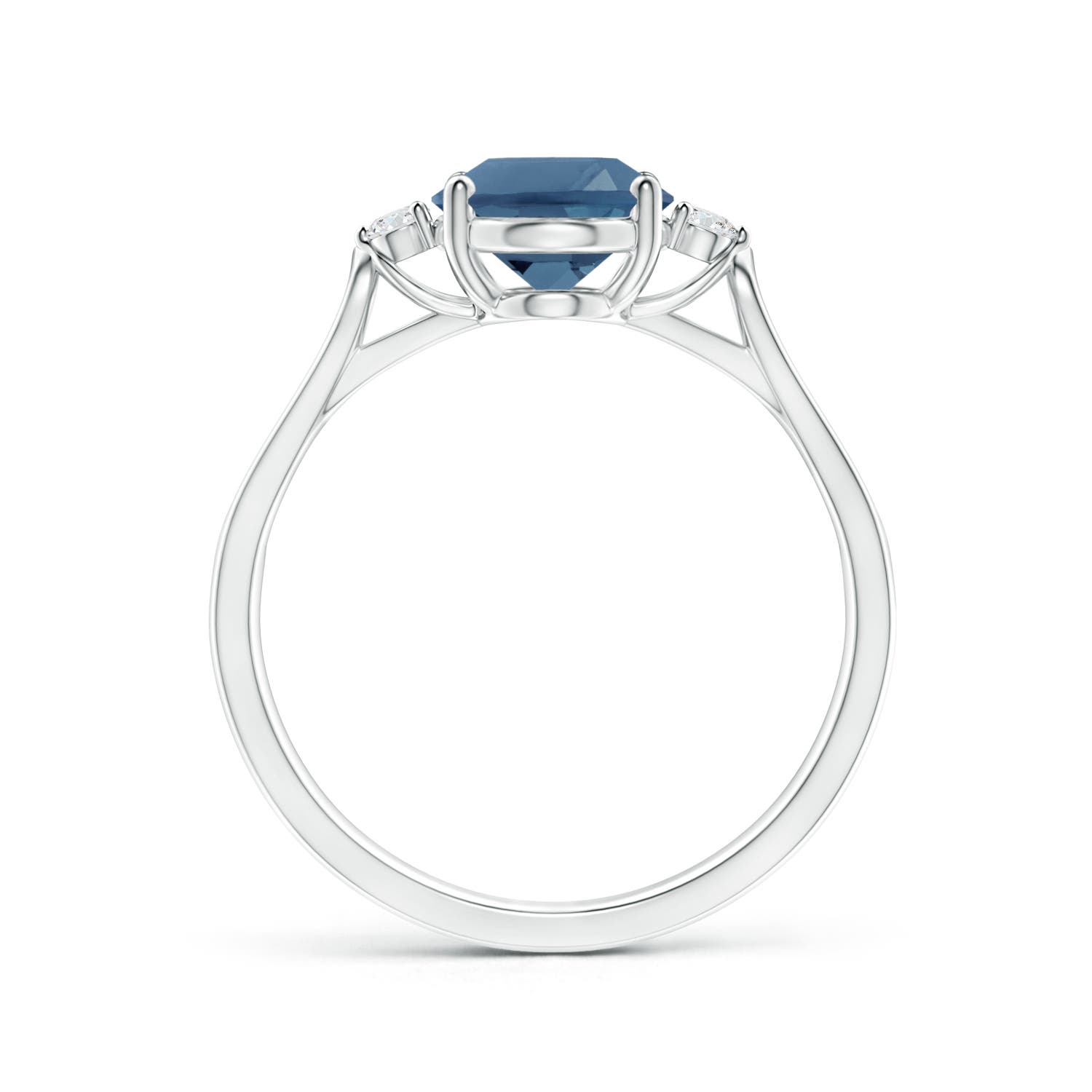 A - London Blue Topaz / 2.32 CT / 14 KT White Gold