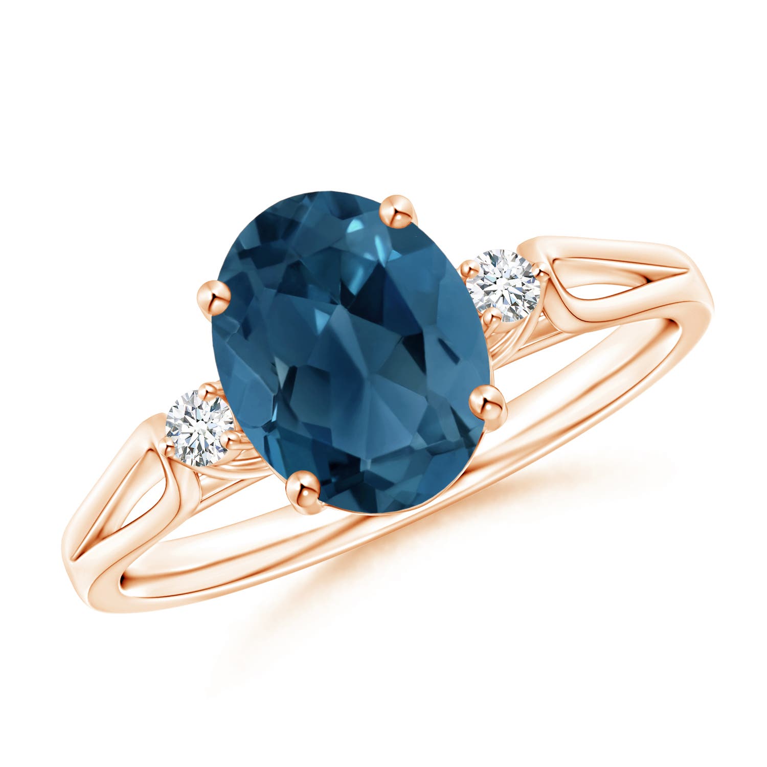 AA- London Blue Topaz / 2.32 CT / 14 KT Rose Gold