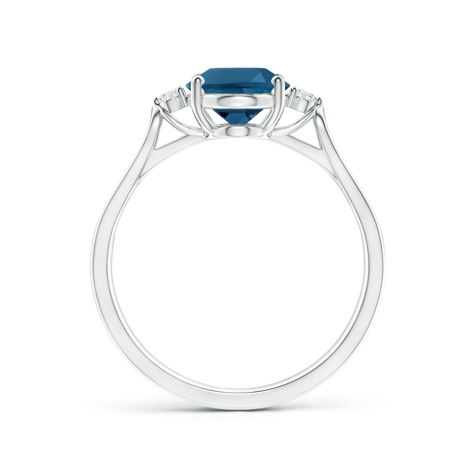 AAA- London Blue Topaz / 2.32 CT / 14 KT White Gold