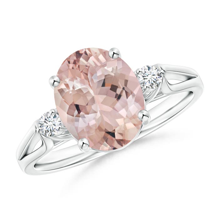 AA - Morganite / 2.6 CT / 14 KT White Gold