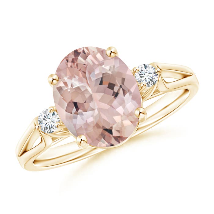 AA - Morganite / 2.6 CT / 14 KT Yellow Gold