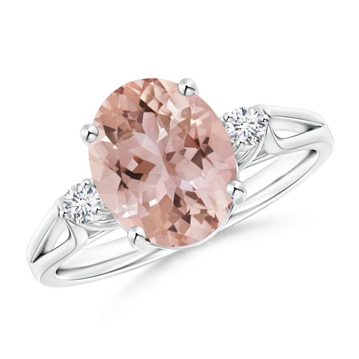 AAA - Morganite / 2.6 CT / 14 KT White Gold