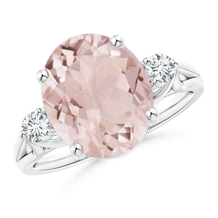 A - Morganite / 4.82 CT / 14 KT White Gold