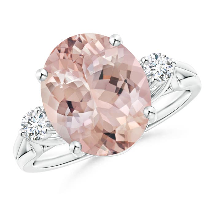 AA - Morganite / 4.82 CT / 14 KT White Gold