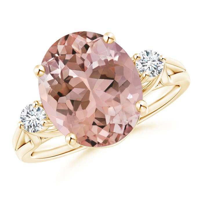 AAAA - Morganite / 4.82 CT / 14 KT Yellow Gold