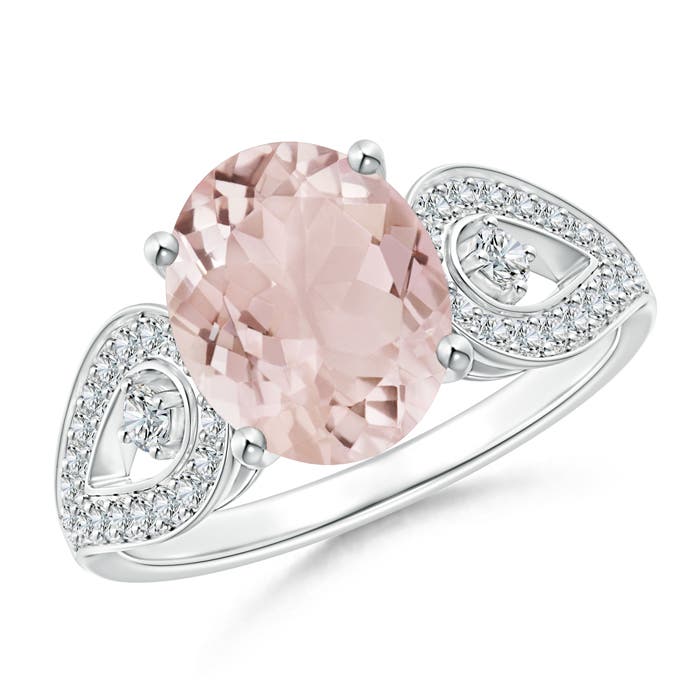 A - Morganite / 2.87 CT / 14 KT White Gold