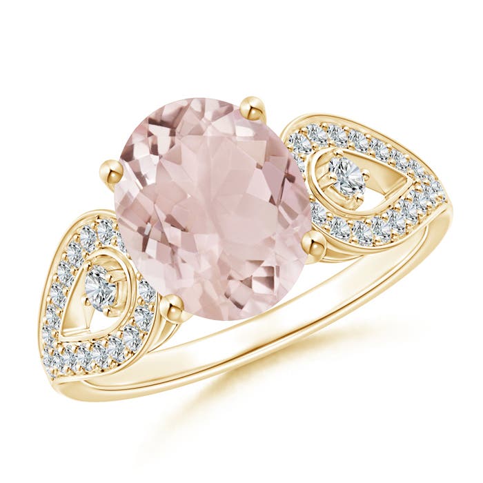 A - Morganite / 2.87 CT / 14 KT Yellow Gold