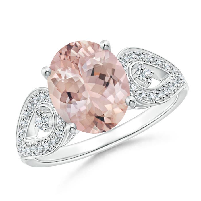 AA - Morganite / 2.87 CT / 14 KT White Gold