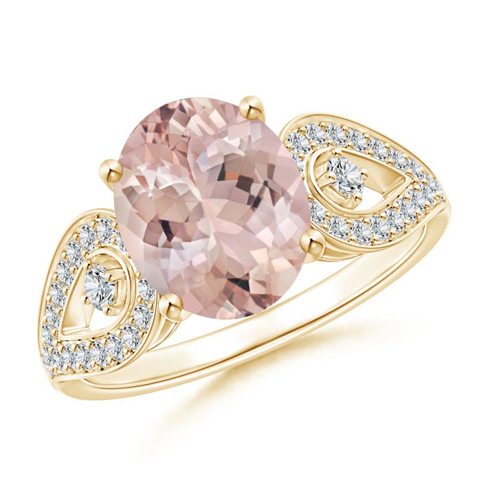 AA - Morganite / 2.87 CT / 14 KT Yellow Gold