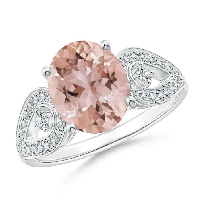 AAA - Morganite / 2.87 CT / 14 KT White Gold