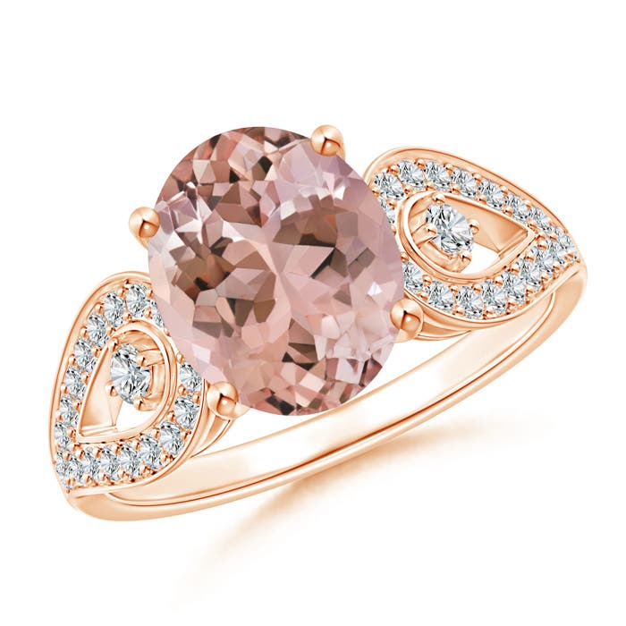 AAAA - Morganite / 2.87 CT / 14 KT Rose Gold