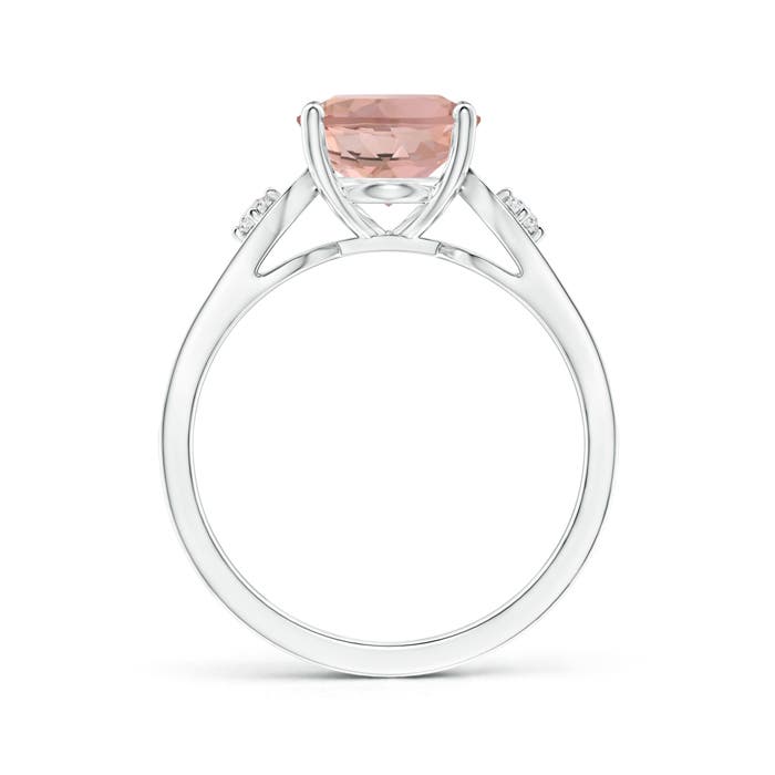 AAAA - Morganite / 2.87 CT / 14 KT White Gold