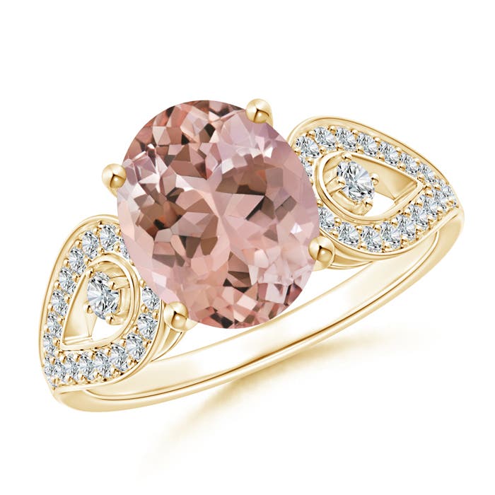 AAAA - Morganite / 2.87 CT / 14 KT Yellow Gold