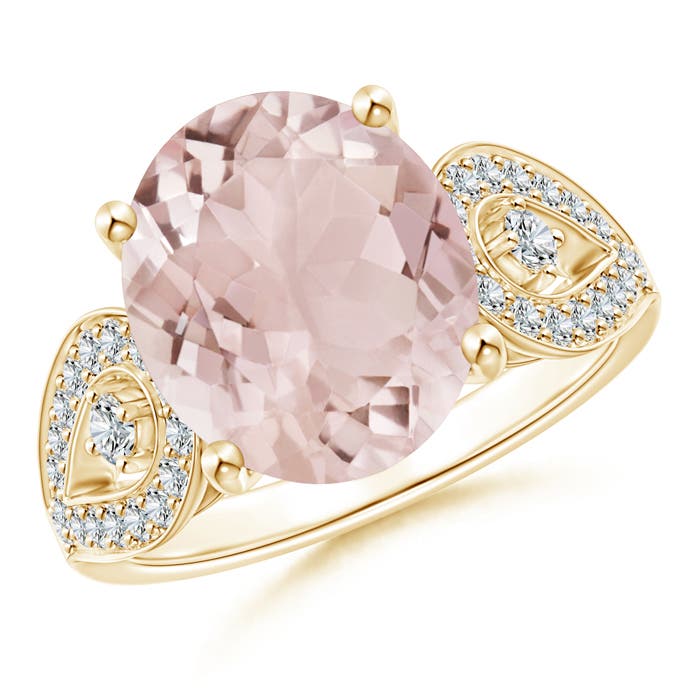 A - Morganite / 5.08 CT / 14 KT Yellow Gold