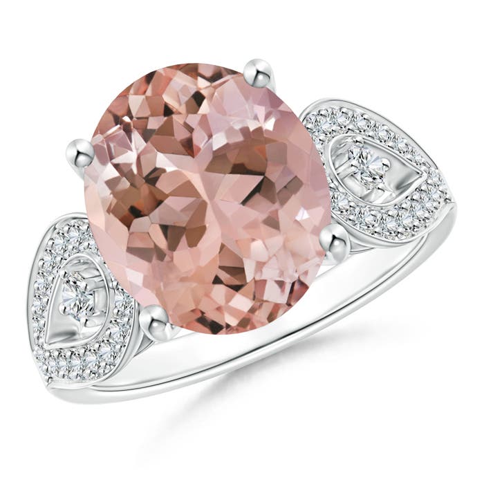 AAAA - Morganite / 5.08 CT / 14 KT White Gold