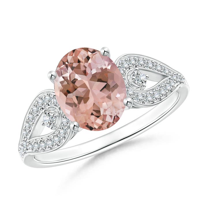 AAAA - Morganite / 1.93 CT / 14 KT White Gold