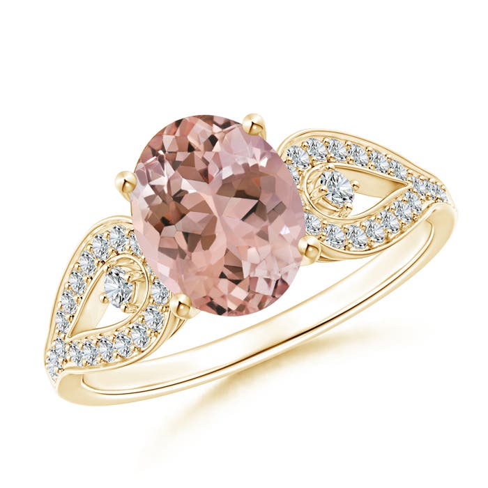 AAAA - Morganite / 1.93 CT / 14 KT Yellow Gold