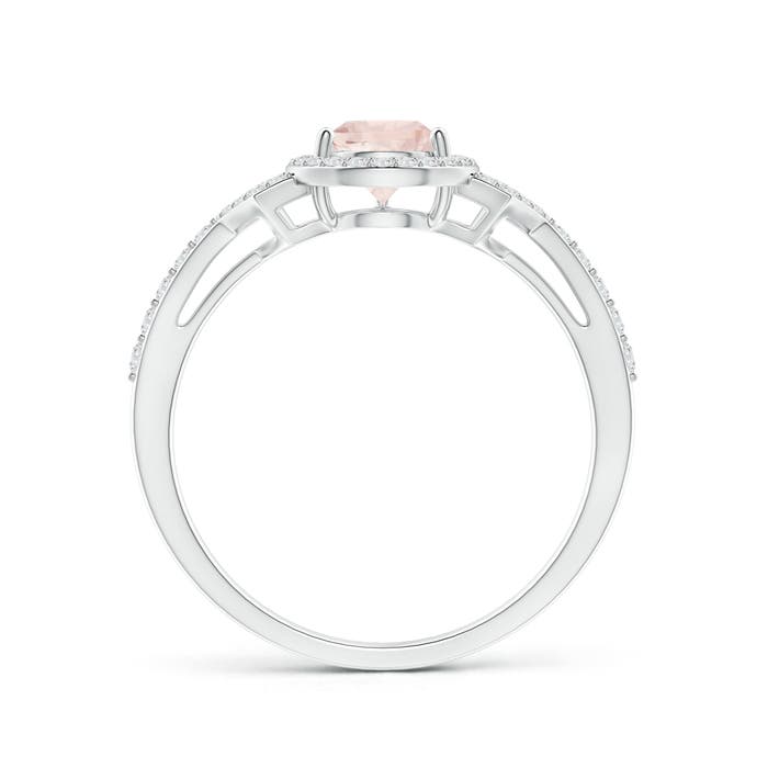 A - Morganite / 0.84 CT / 14 KT White Gold