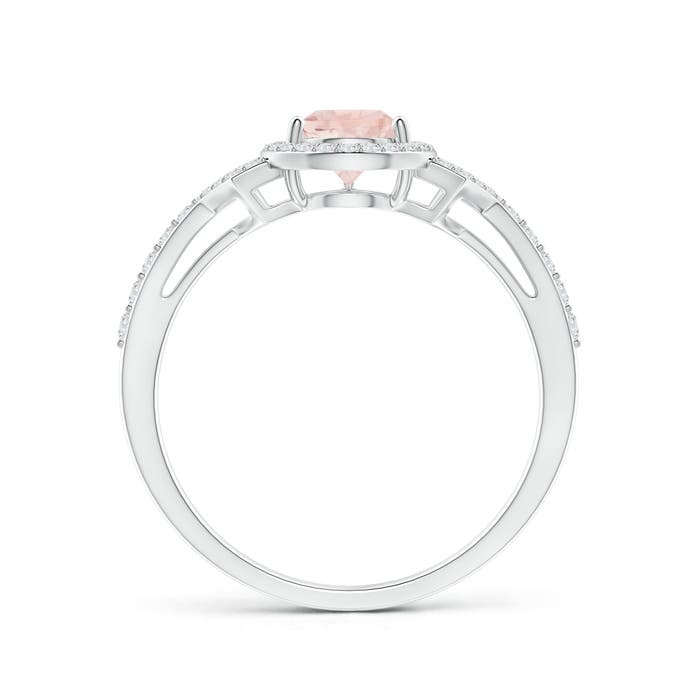 AA - Morganite / 0.84 CT / 14 KT White Gold