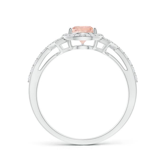 AAA - Morganite / 0.84 CT / 14 KT White Gold