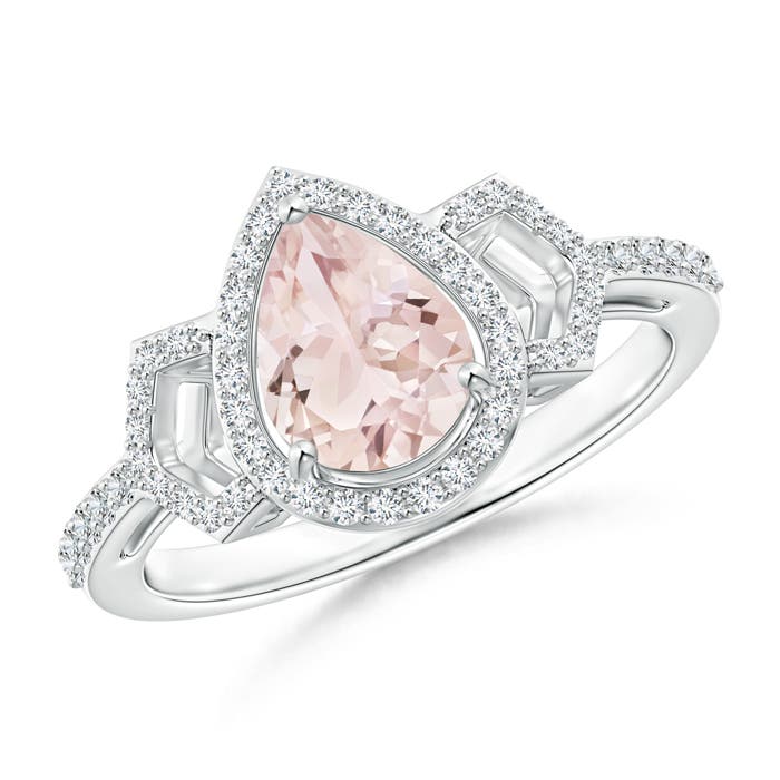 A - Morganite / 1.23 CT / 14 KT White Gold