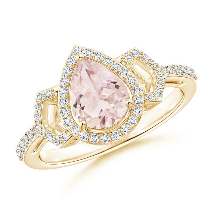 A - Morganite / 1.23 CT / 14 KT Yellow Gold