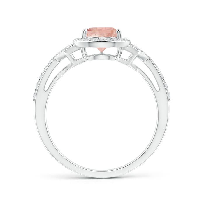 AAAA - Morganite / 1.23 CT / 14 KT White Gold