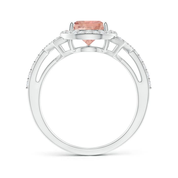 AAAA - Morganite / 1.72 CT / 14 KT White Gold