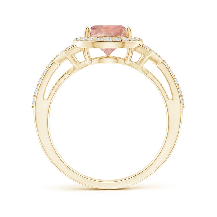 AAAA - Morganite / 1.72 CT / 14 KT Yellow Gold