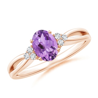 Oval A Amethyst