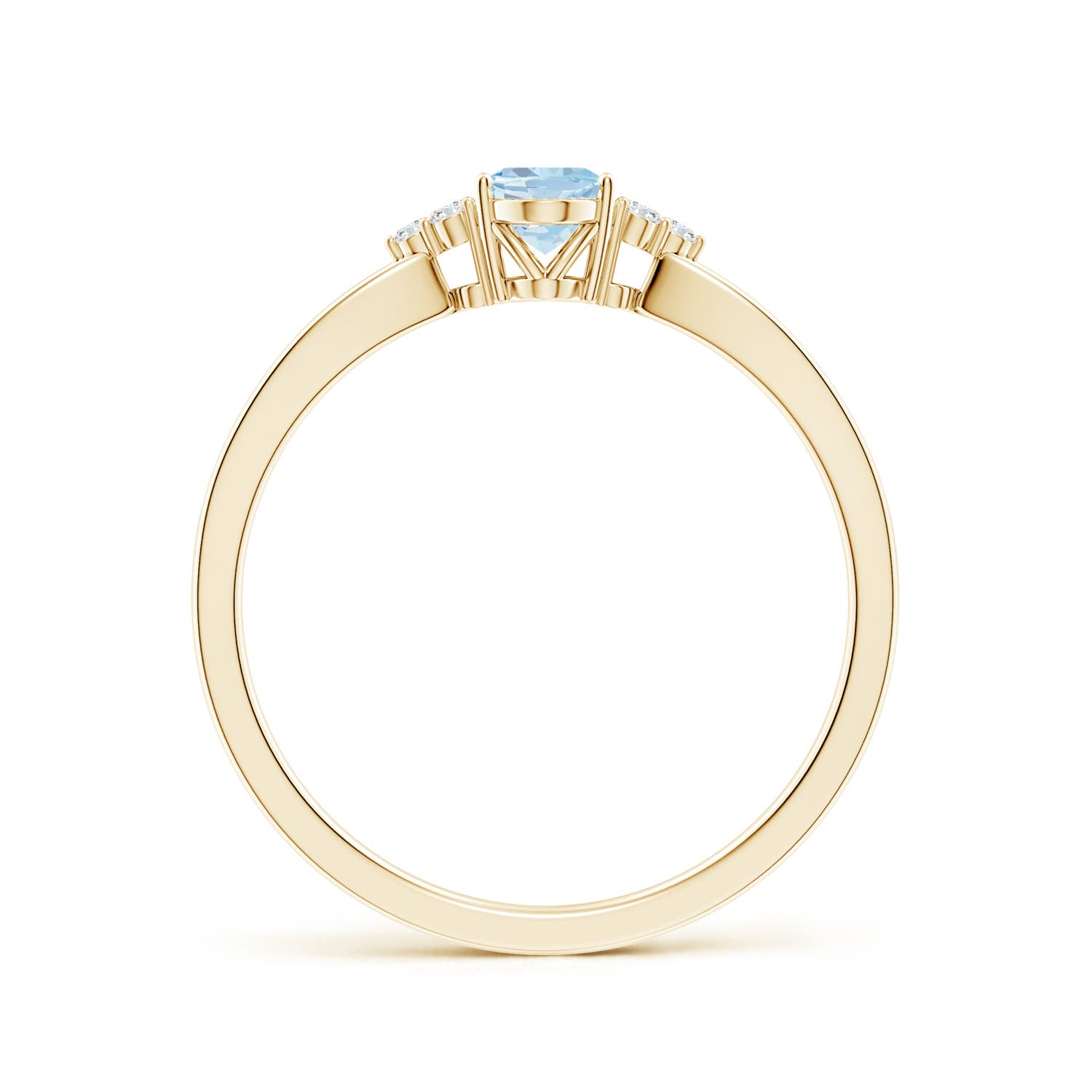 A - Aquamarine / 0.46 CT / 14 KT Yellow Gold