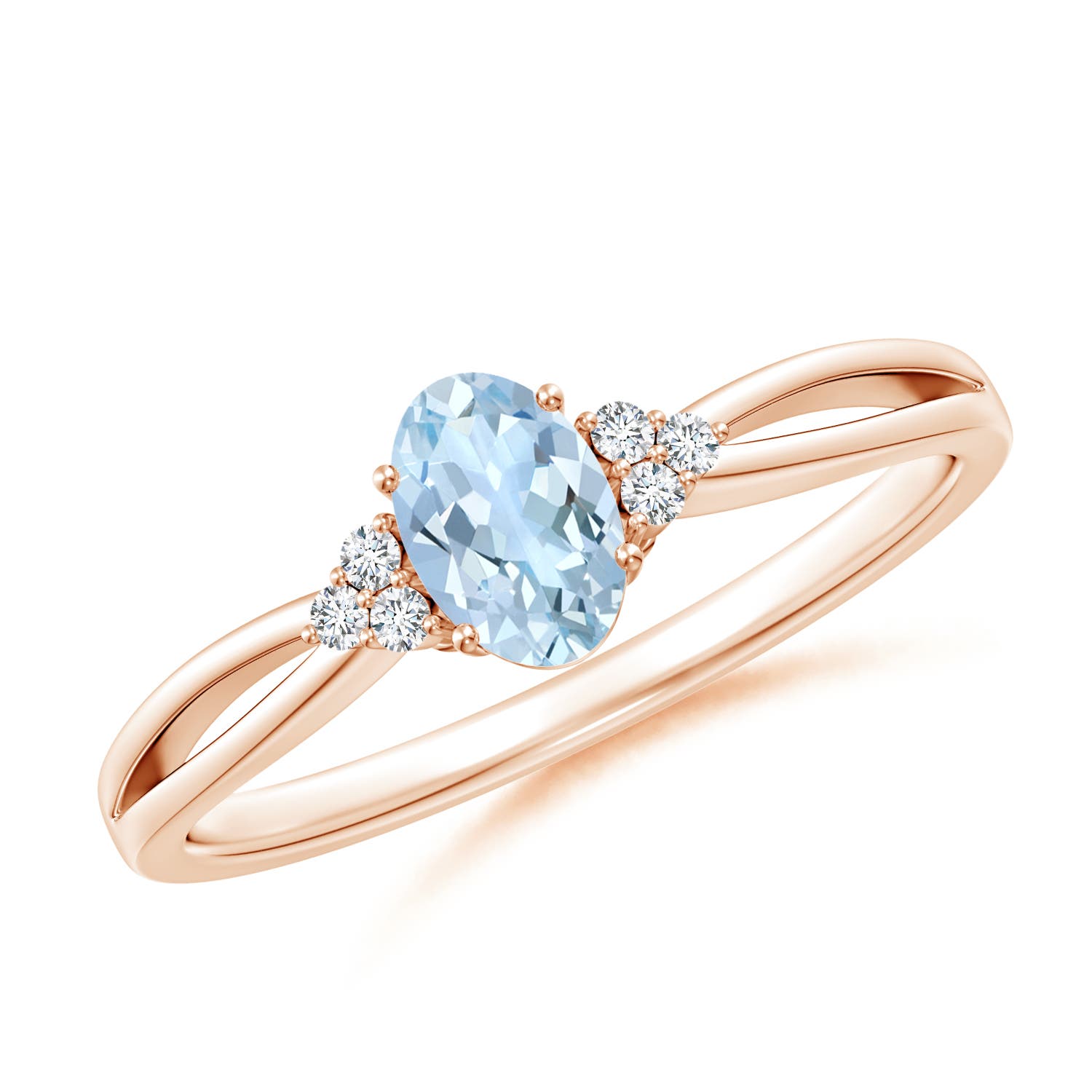 AA - Aquamarine / 0.46 CT / 14 KT Rose Gold