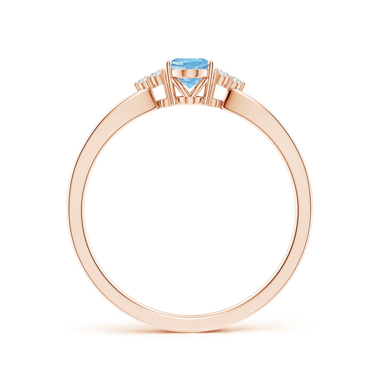 AAAA - Aquamarine / 0.46 CT / 14 KT Rose Gold