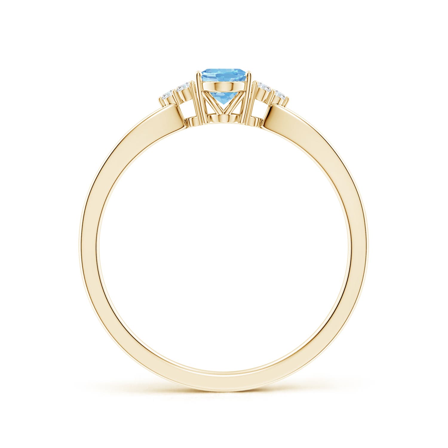 AAAA - Aquamarine / 0.46 CT / 14 KT Yellow Gold