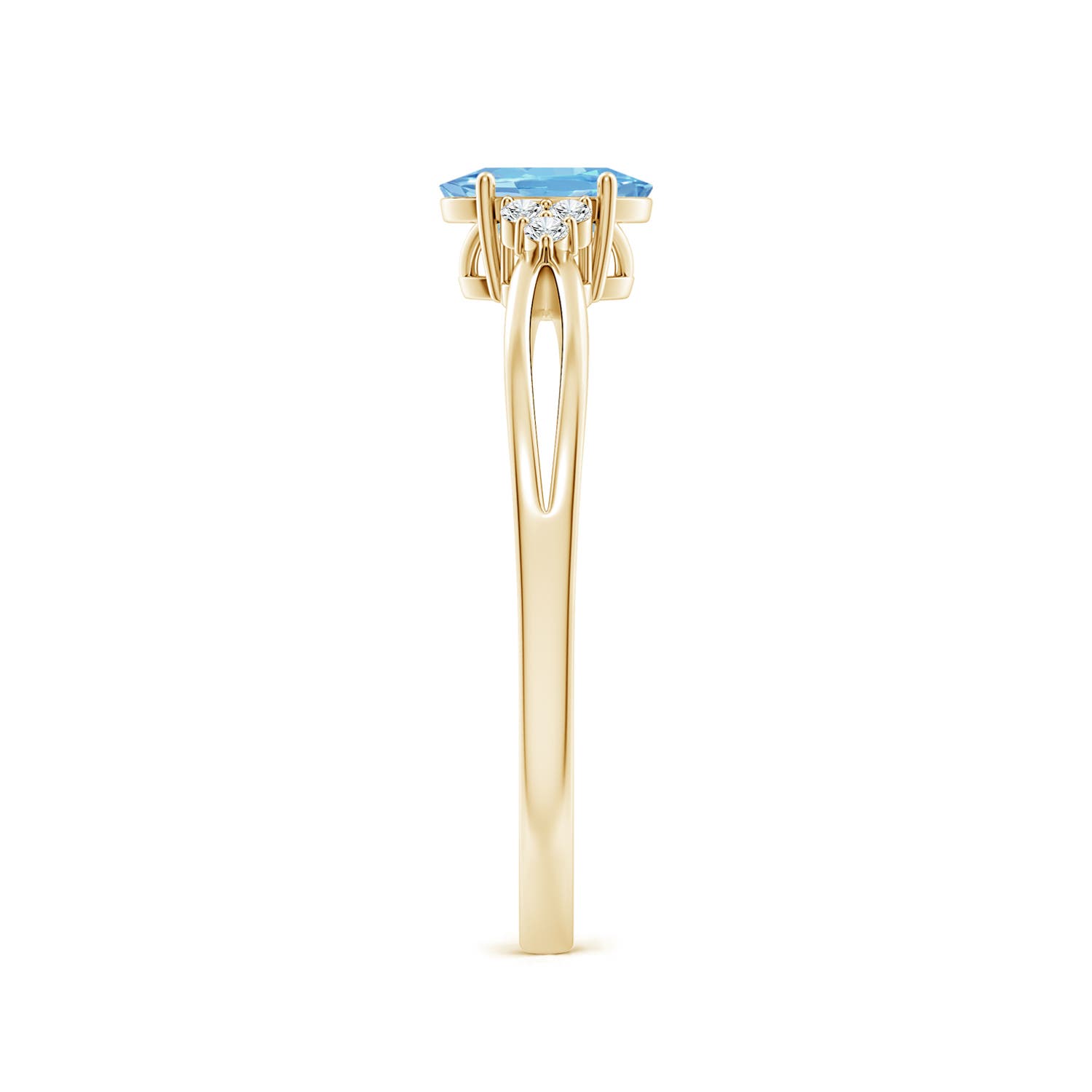 AAAA - Aquamarine / 0.46 CT / 14 KT Yellow Gold