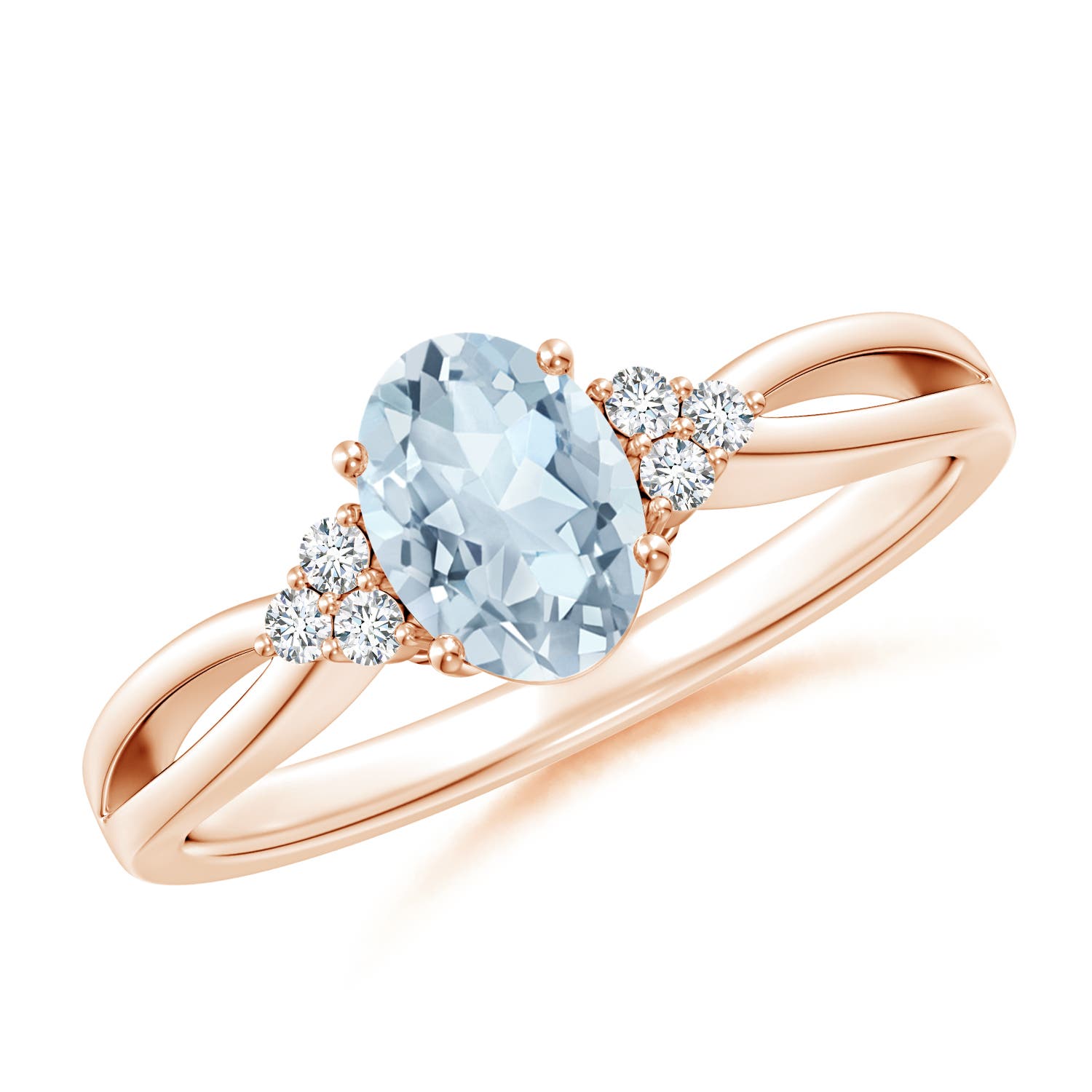 A - Aquamarine / 0.67 CT / 14 KT Rose Gold