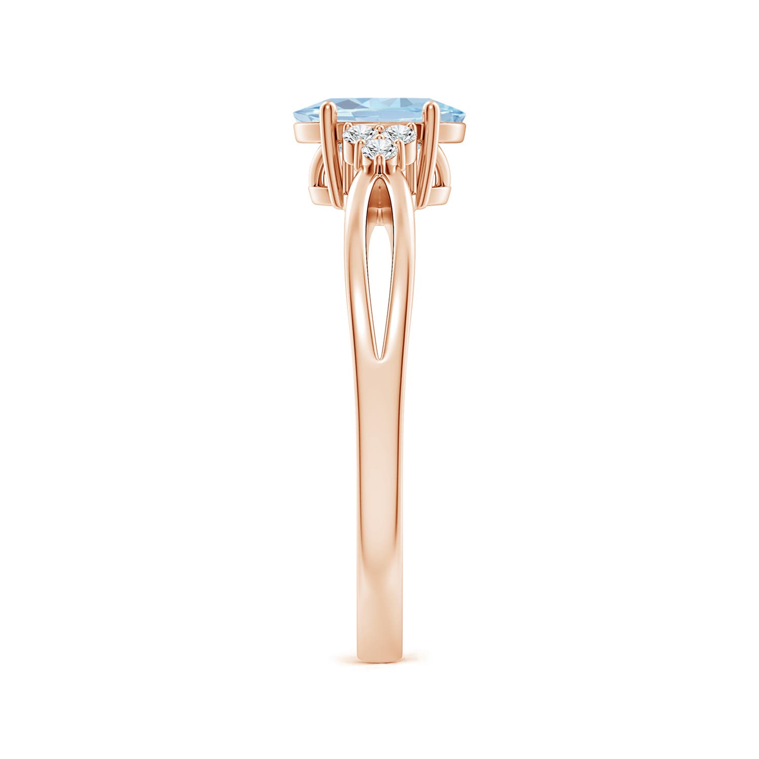 A - Aquamarine / 0.67 CT / 14 KT Rose Gold