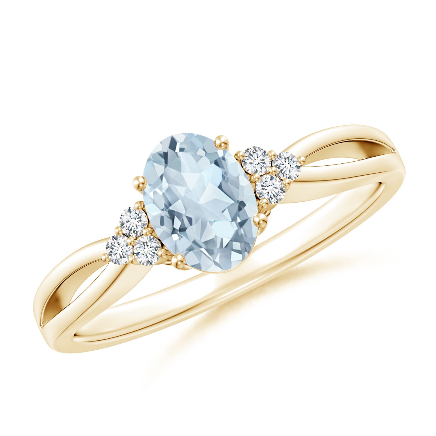 A - Aquamarine / 0.67 CT / 14 KT Yellow Gold