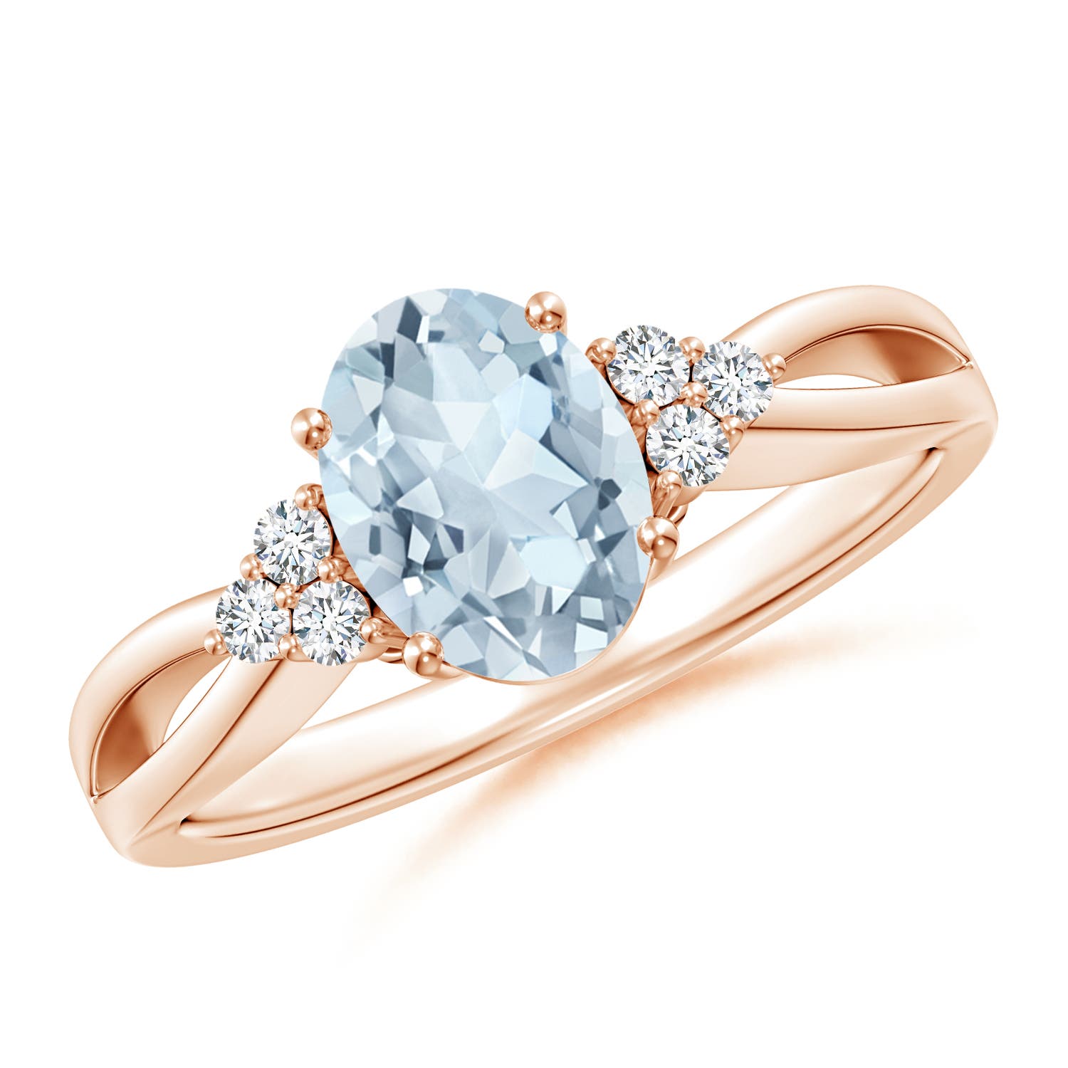 A - Aquamarine / 1.08 CT / 14 KT Rose Gold