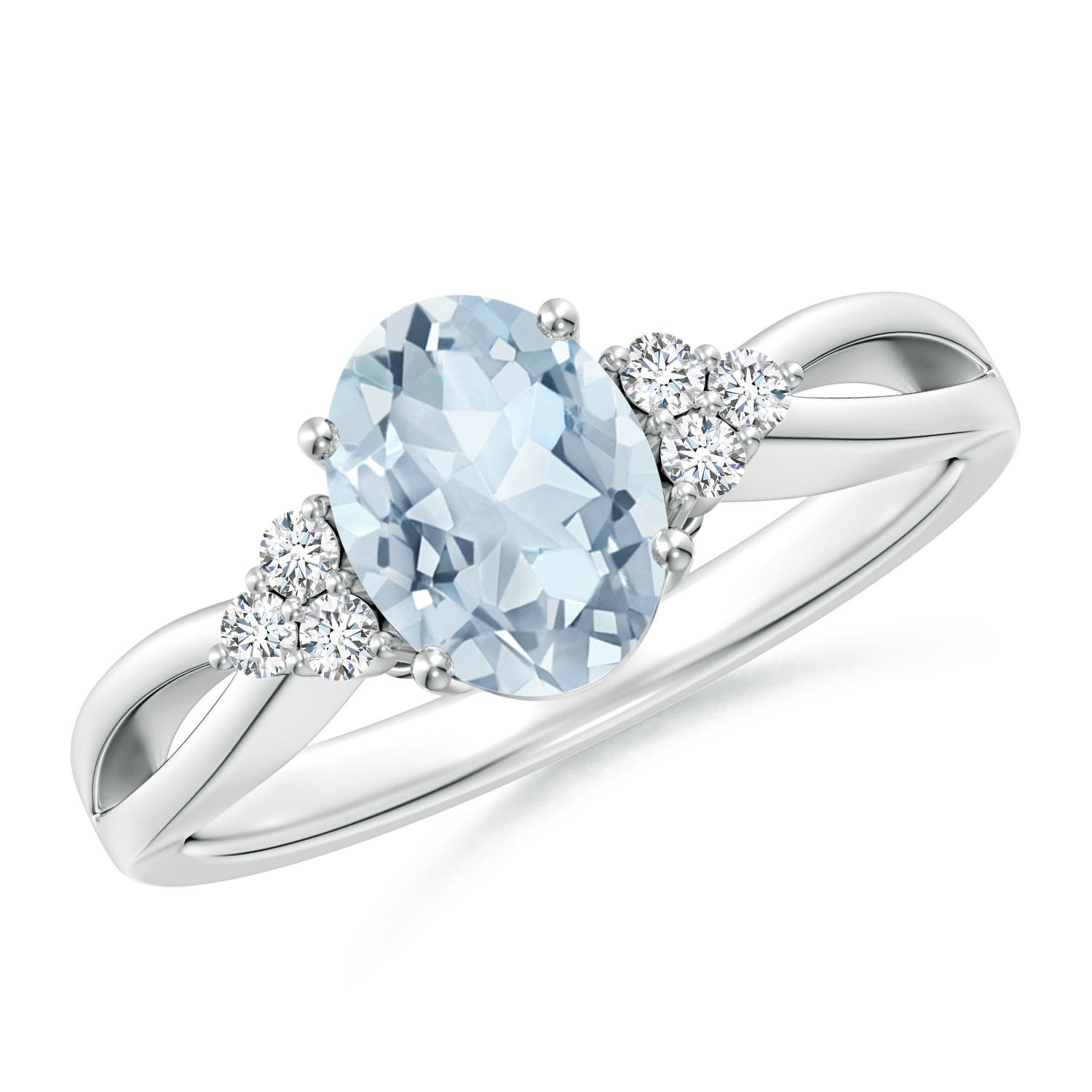 A - Aquamarine / 1.08 CT / 14 KT White Gold