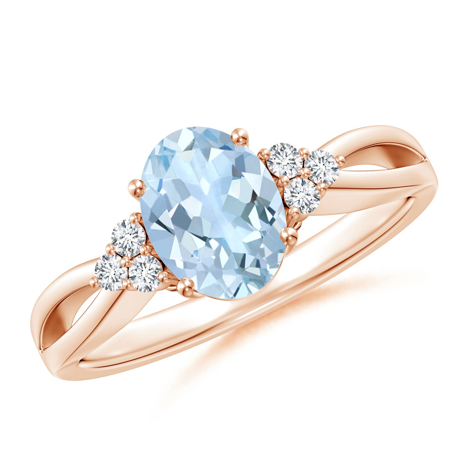 AA - Aquamarine / 1.08 CT / 14 KT Rose Gold