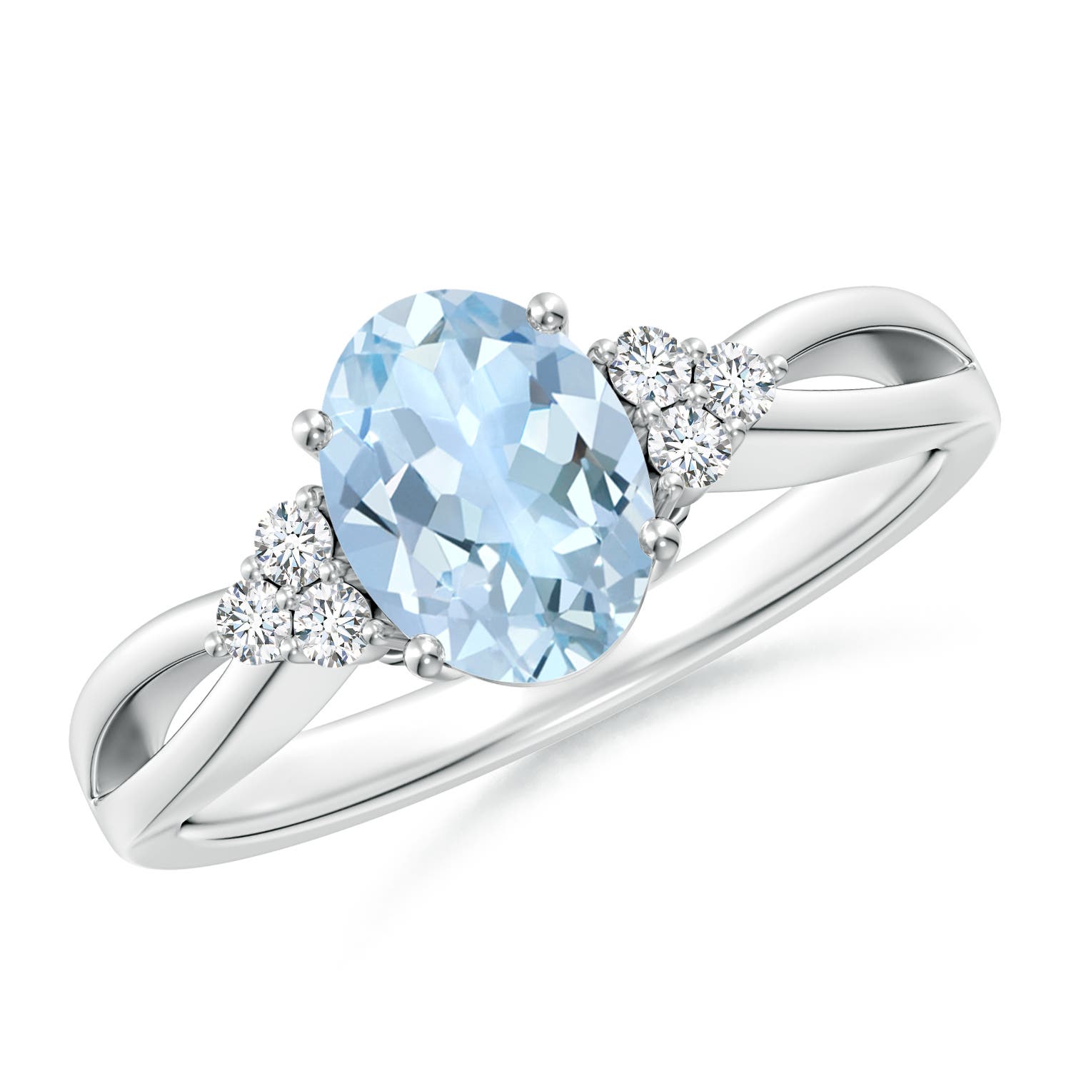 AA - Aquamarine / 1.08 CT / 14 KT White Gold