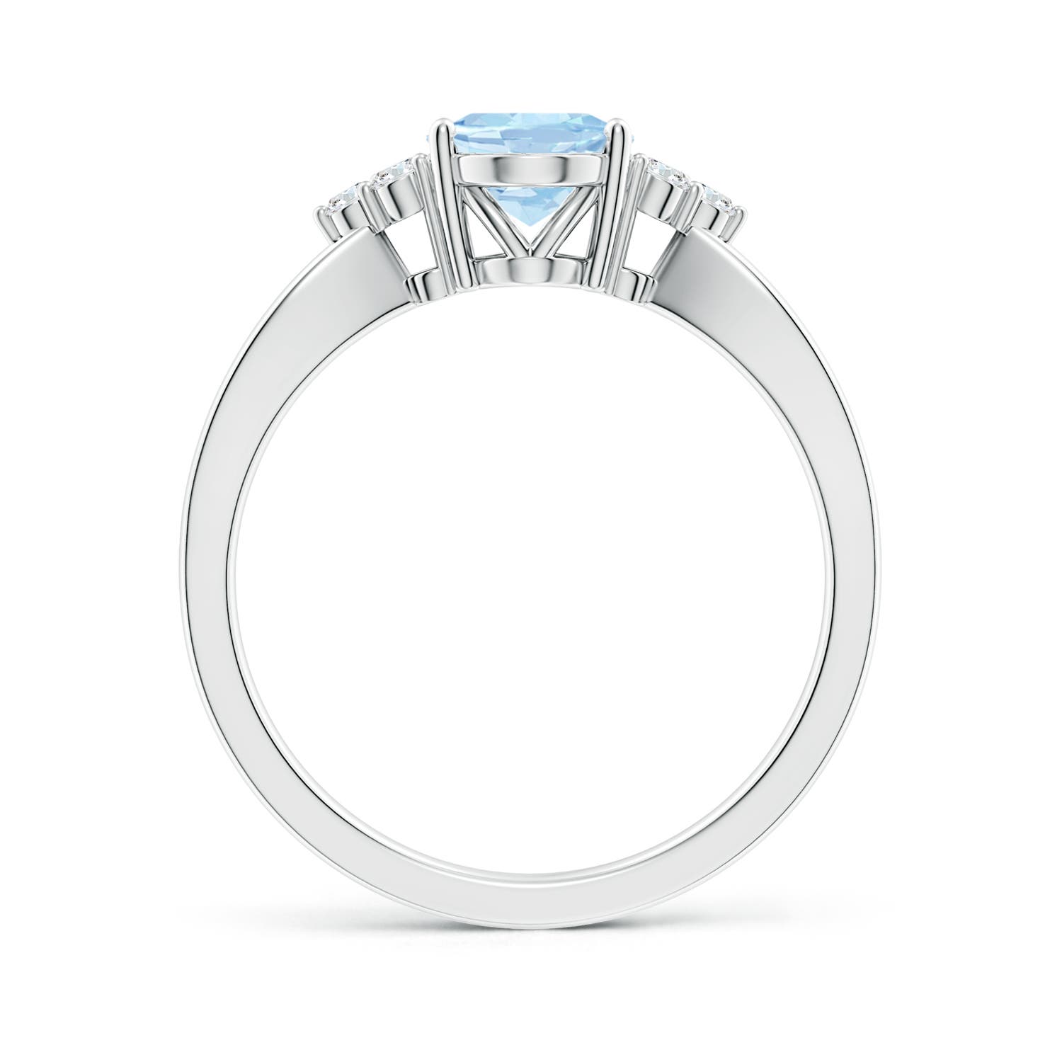 AA - Aquamarine / 1.08 CT / 14 KT White Gold