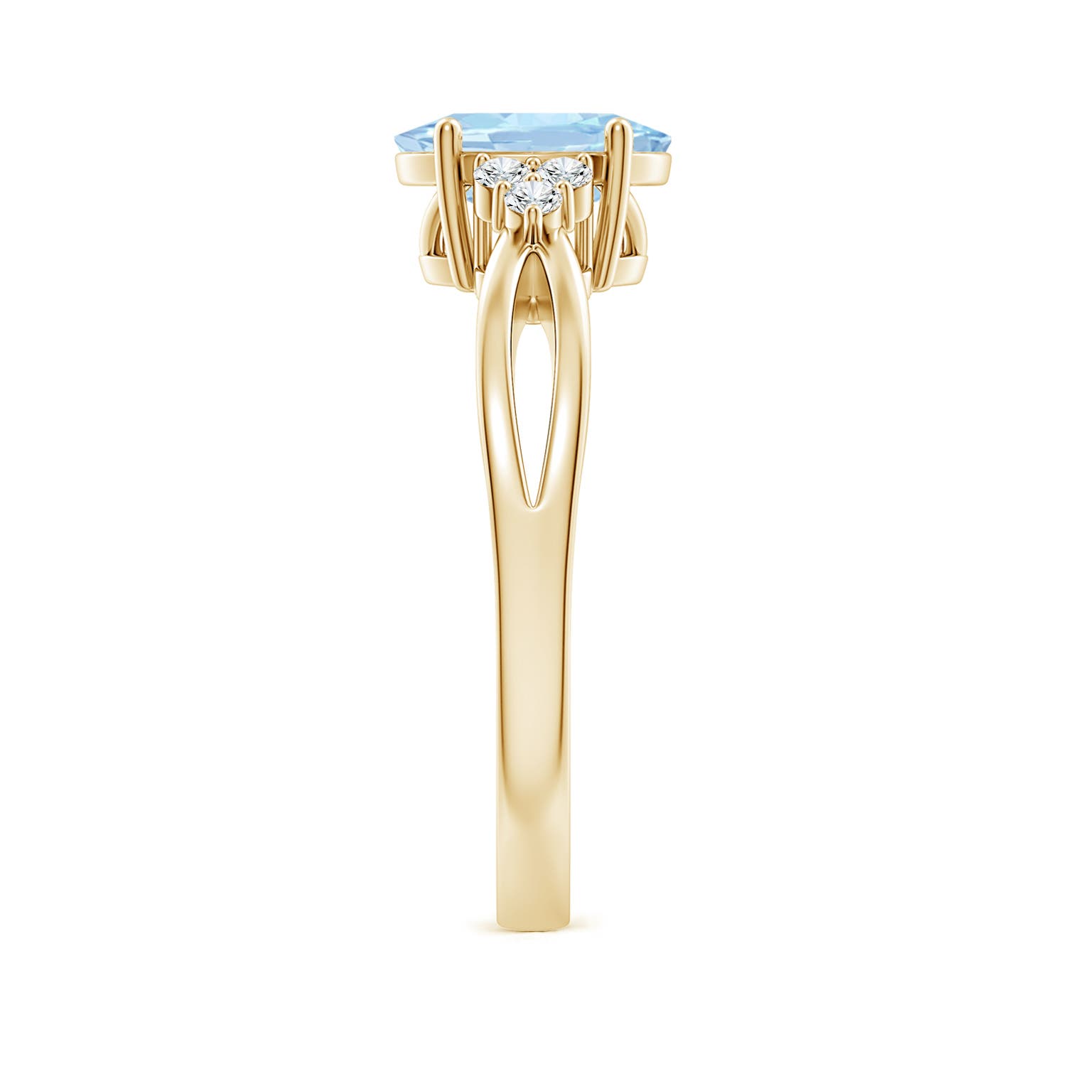 AA - Aquamarine / 1.08 CT / 14 KT Yellow Gold