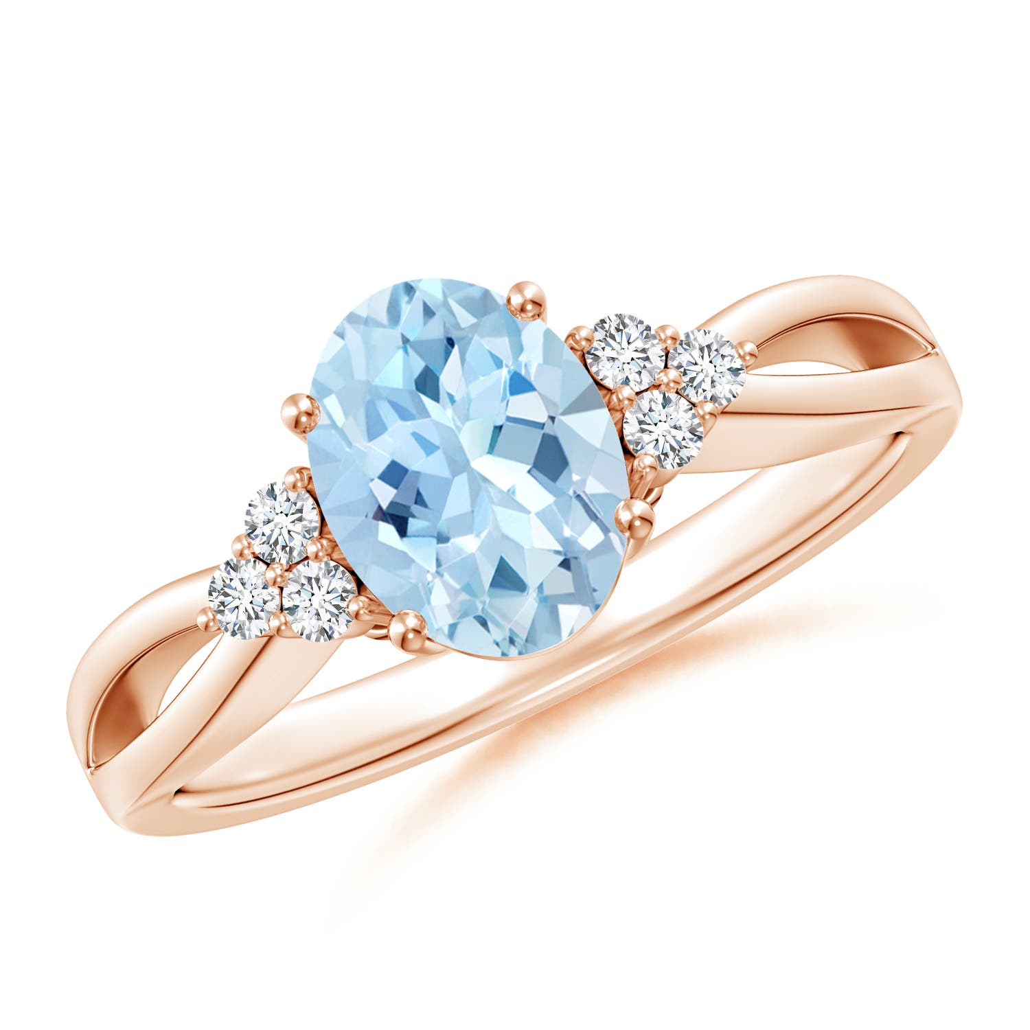 AAA - Aquamarine / 1.08 CT / 14 KT Rose Gold