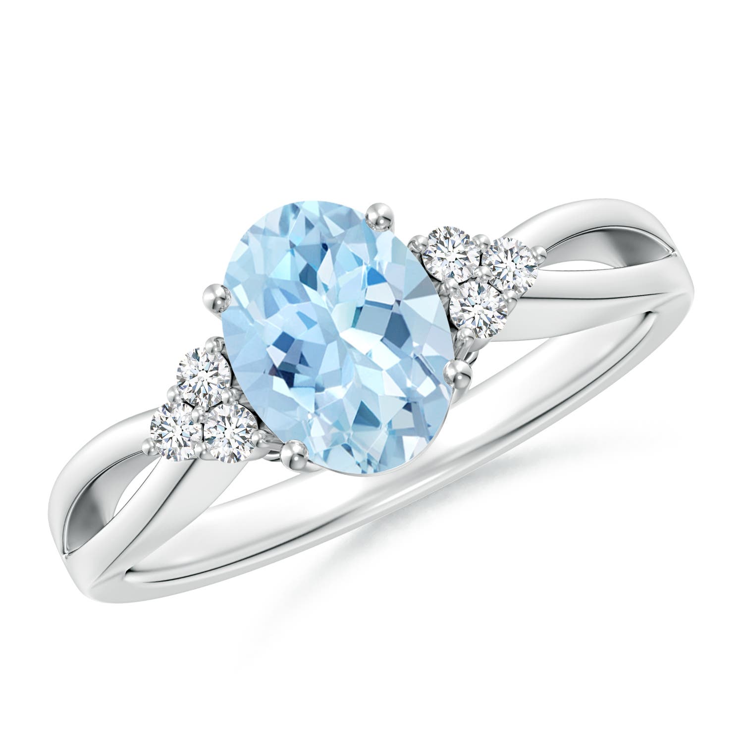 AAA - Aquamarine / 1.08 CT / 14 KT White Gold