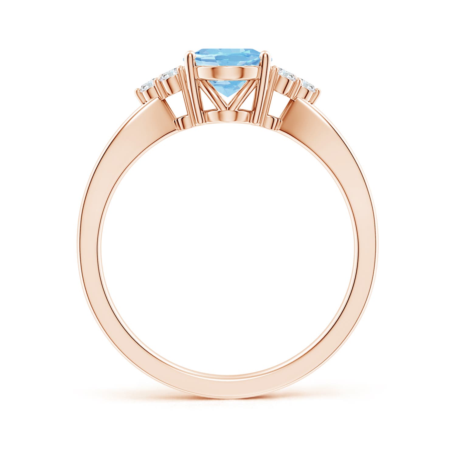 AAAA - Aquamarine / 1.08 CT / 14 KT Rose Gold