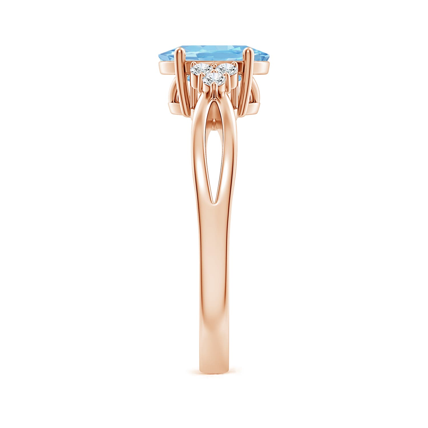 AAAA - Aquamarine / 1.08 CT / 14 KT Rose Gold