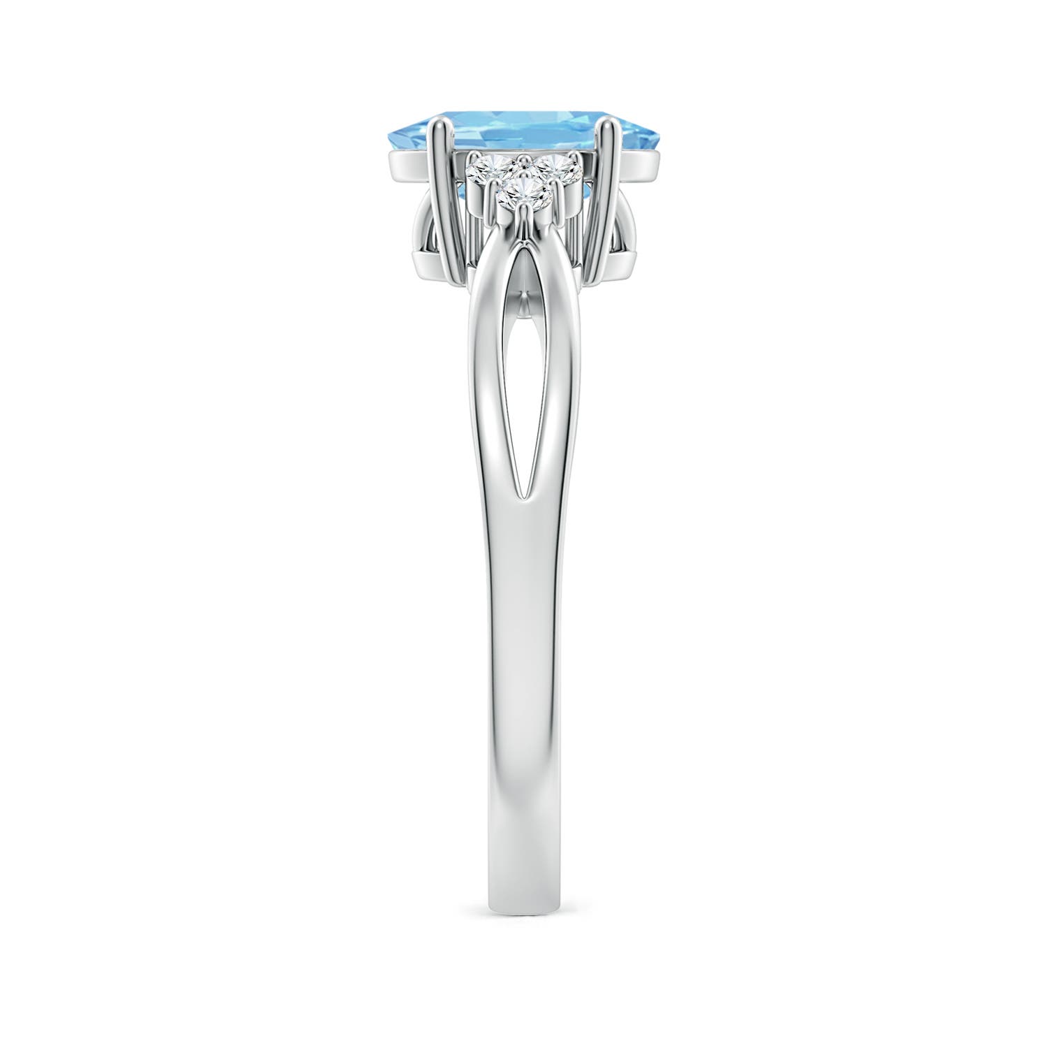 AAAA - Aquamarine / 1.08 CT / 14 KT White Gold